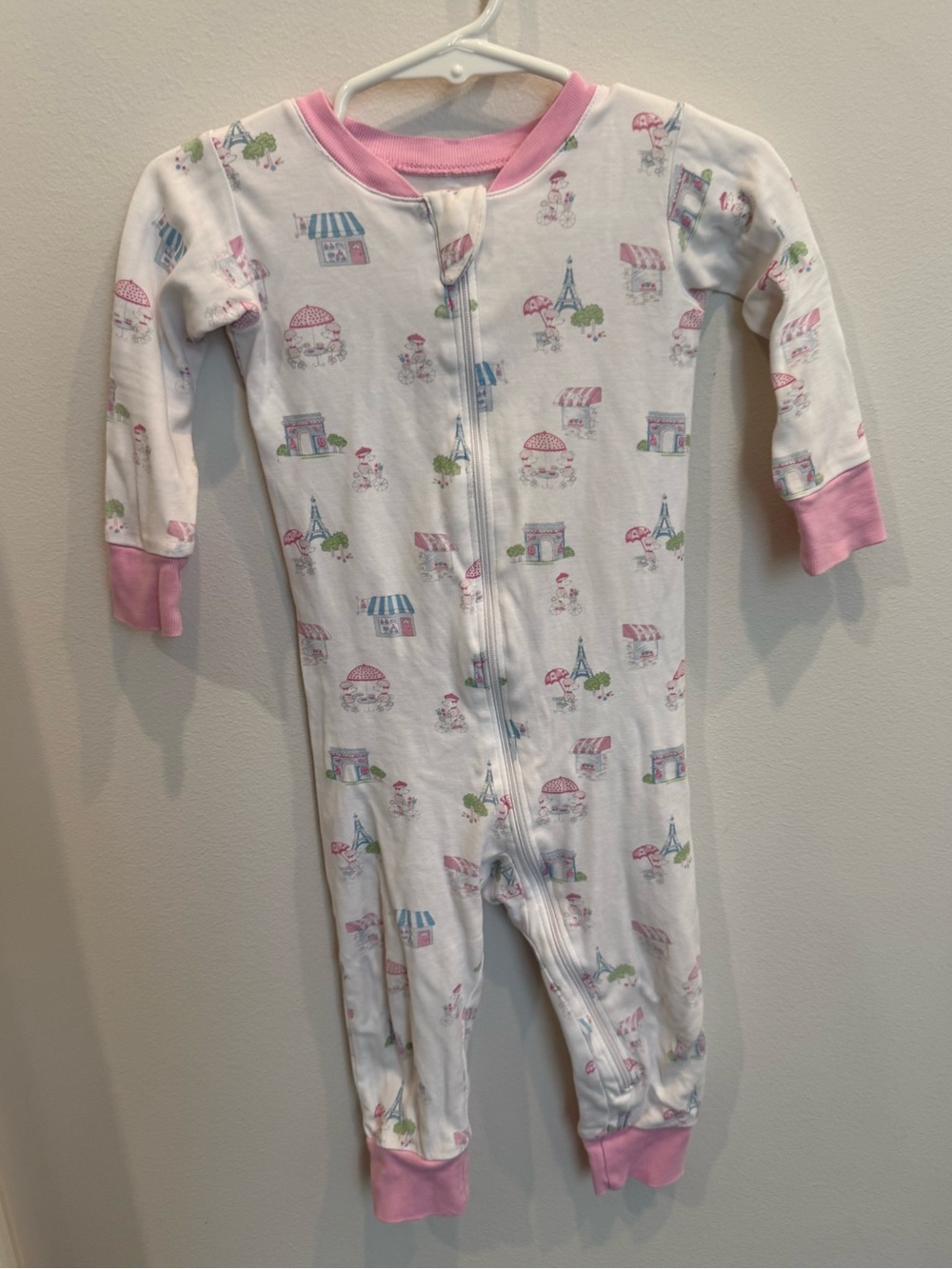 Kissy Kissy Paris Print Pima Cotton Zipper Pajamas 12-18M